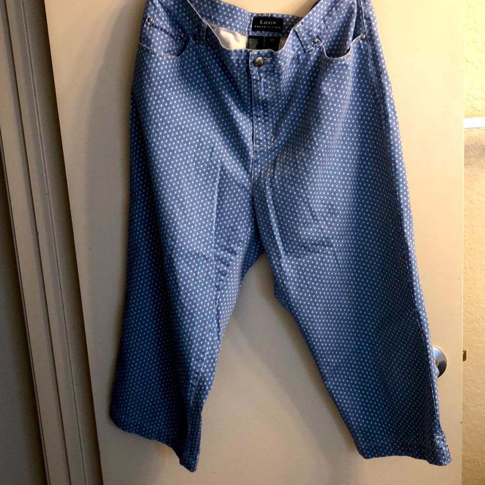 Lauren Ralph Lauren polka dot jeans EUC